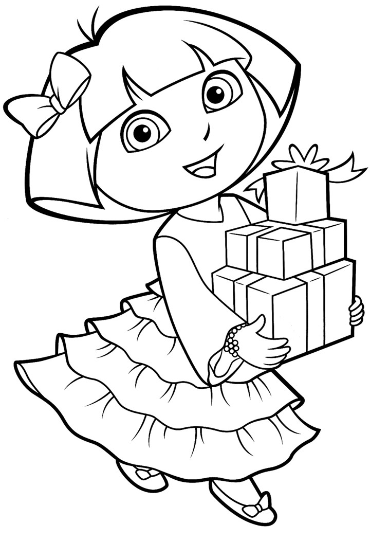 Print Out Coloring Pages
 Printable Dora Coloring Pages