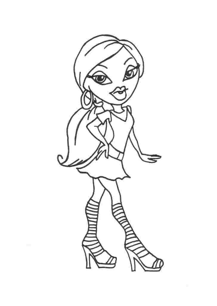 Print Out Coloring Sheets For Girls
 Free Printable Bratz Coloring Pages For Kids