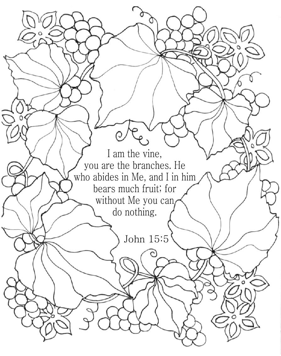 Printable Bible Coloring Pages For Kids Book Of John
 Coloring Pages Vines Gallery