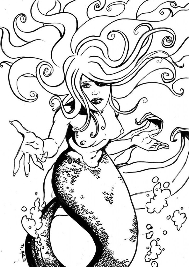 Printable Coloring Books
 Free Printable Mermaid Coloring Pages For Kids
