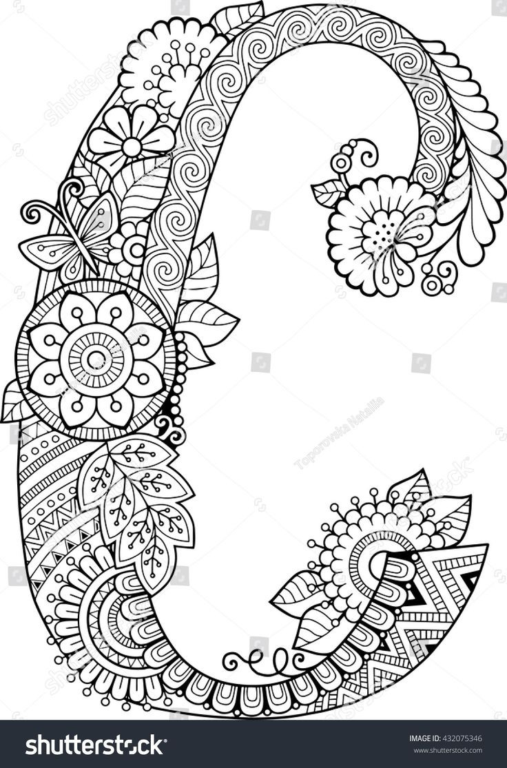 Printable Coloring Pages For Adults Love Letter C
 Best 25 Letter c tattoo ideas on Pinterest