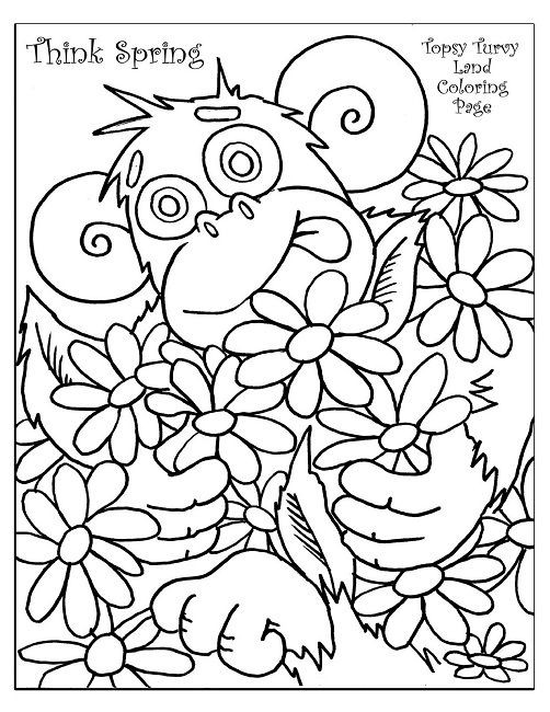 Printable Coloring Pages For Boys In First Grade
 spring coloring pages for first grade animal