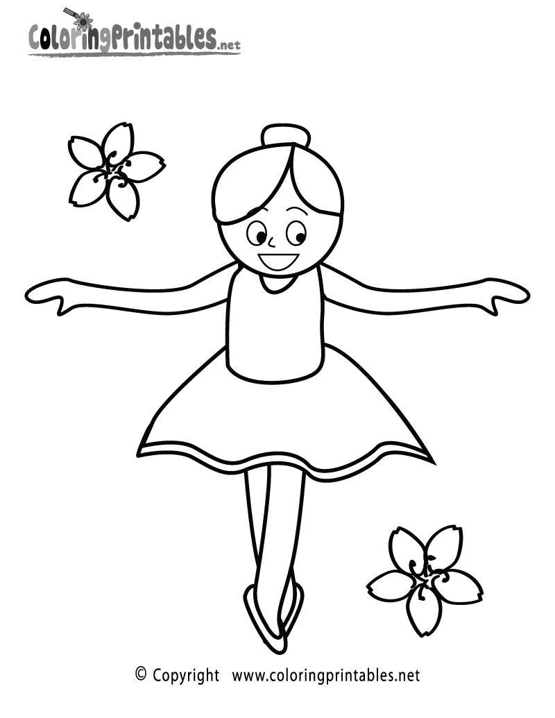 Printable Coloring Pages For Girls Dance
 Ballet Girl Coloring Page A Free Girls Coloring Printable