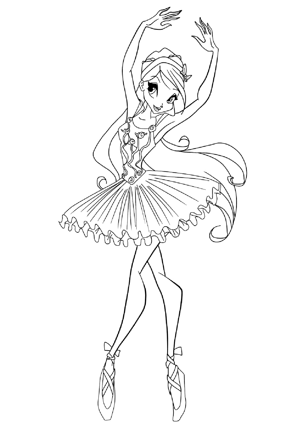 Printable Coloring Pages For Girls Dance
 Ballerina Coloring Pages for childrens printable for free