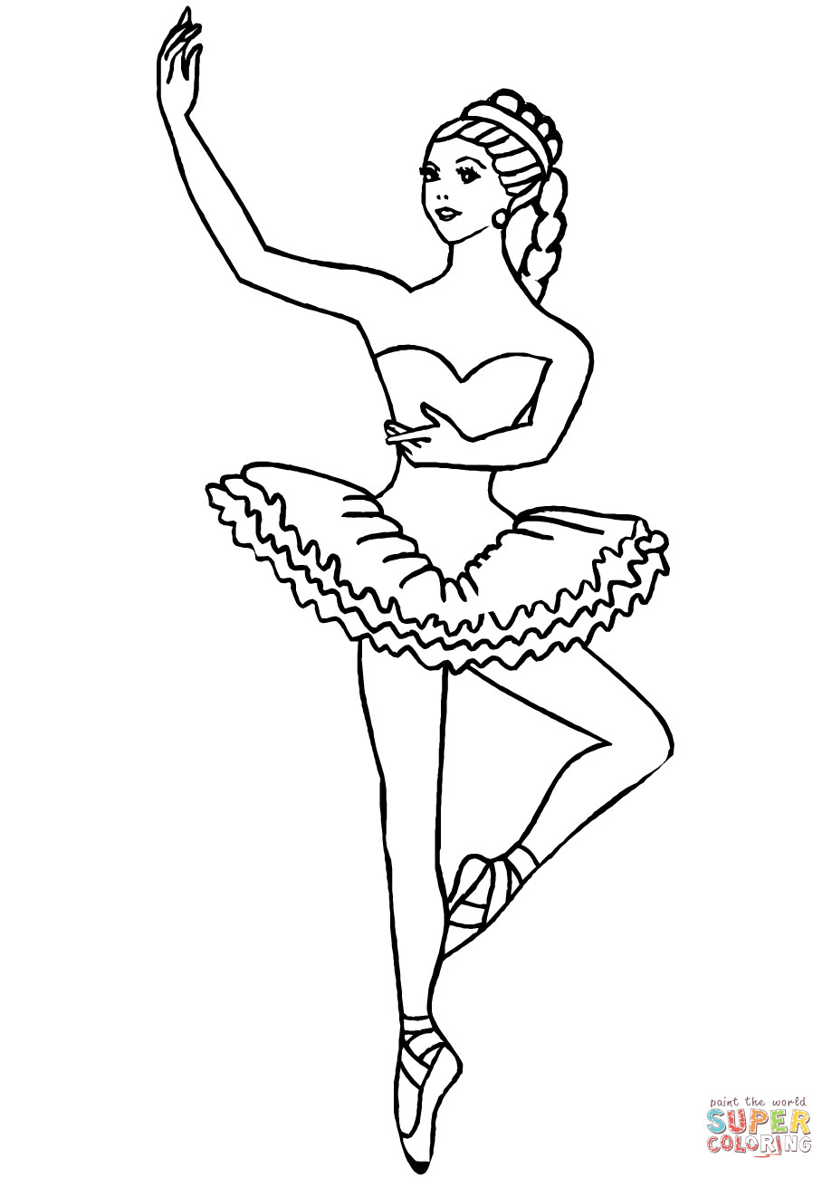 Printable Coloring Pages For Girls Dance
 Ballerina coloring page