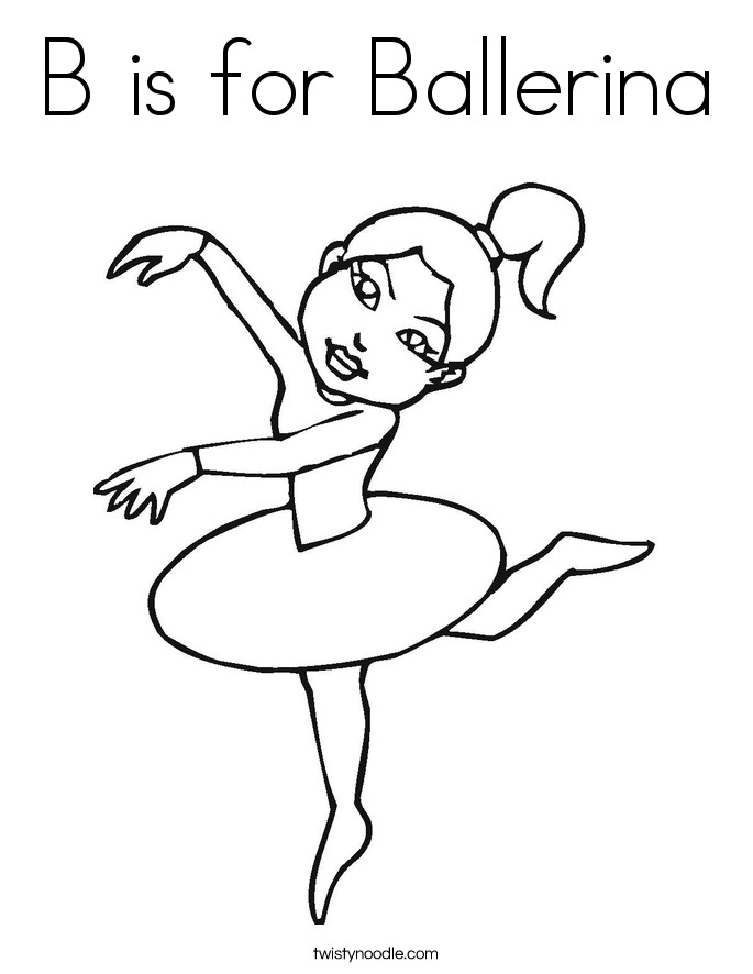 Printable Coloring Pages For Girls Dance
 free ballerina coloring pages b is for ballerina