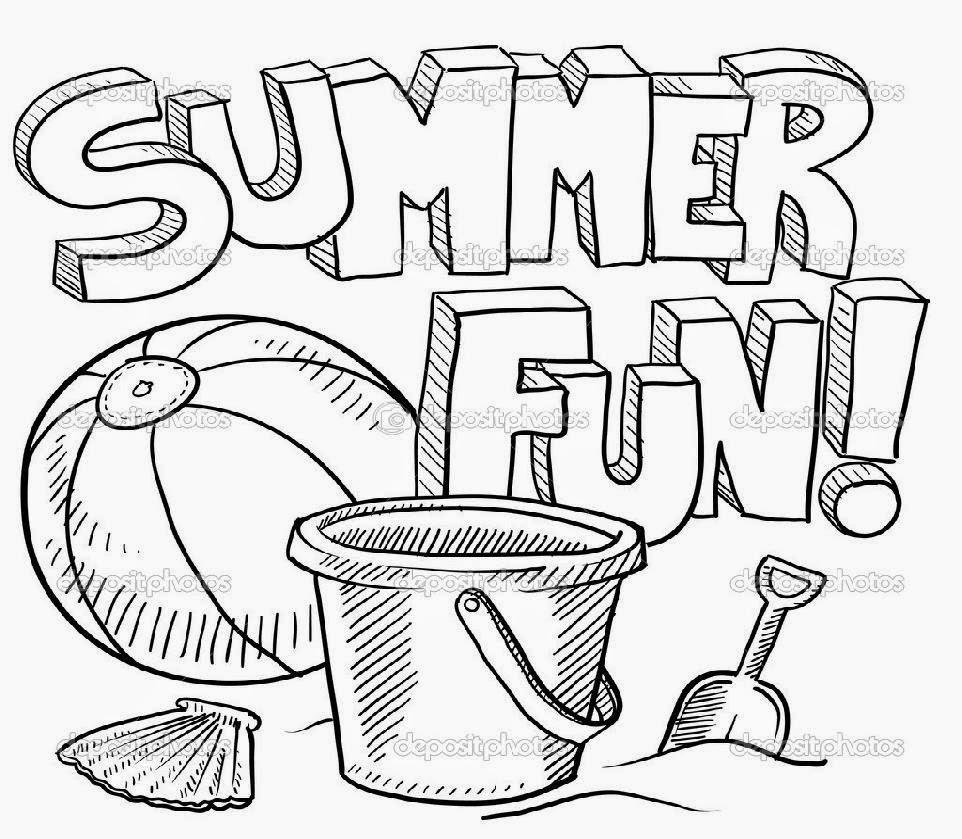 Printable Coloring Pages For Girls Summer Vacation
 Summer Coloring Sheets