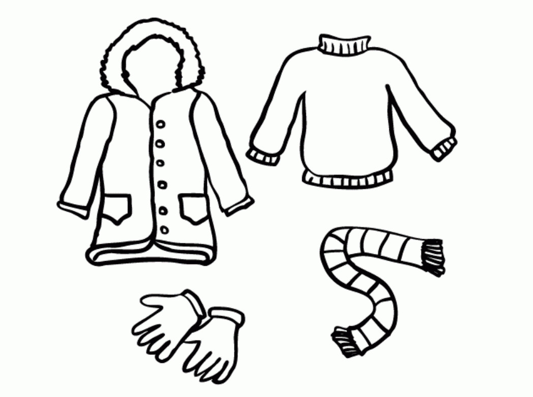 Printable Coloring Pages For Girls With Shirts
 winter clothes coloring pages colouring pictures