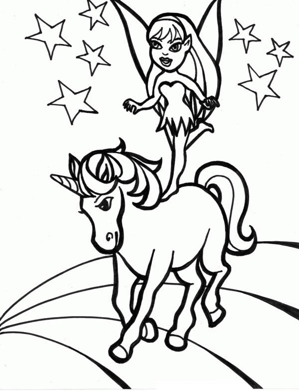 Printable Coloring Pages For Kids Unicorn
 Unicorn Fairy Tales Coloring Pages Printable Art Sheets