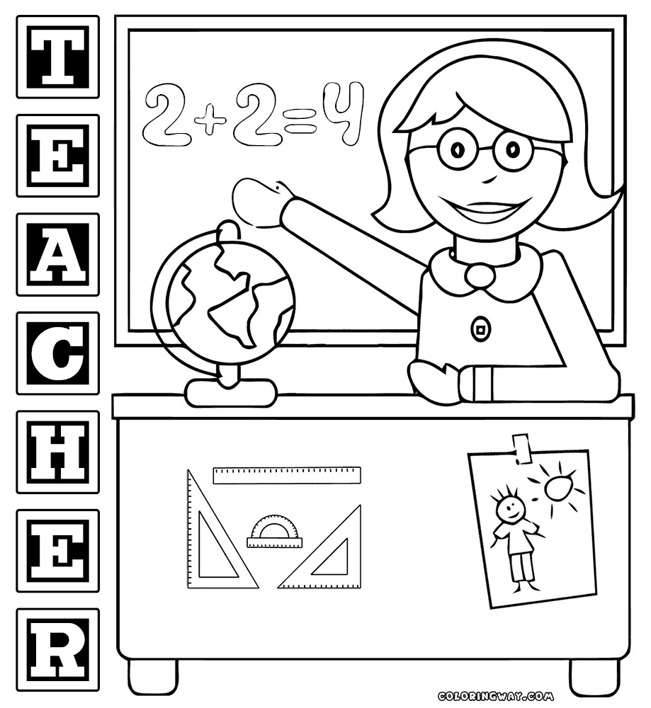 Printable Coloring Pages For Teachers
 Teacher coloring pages