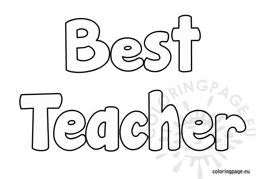 Printable Coloring Pages For Teachers
 Best Teacher coloring page