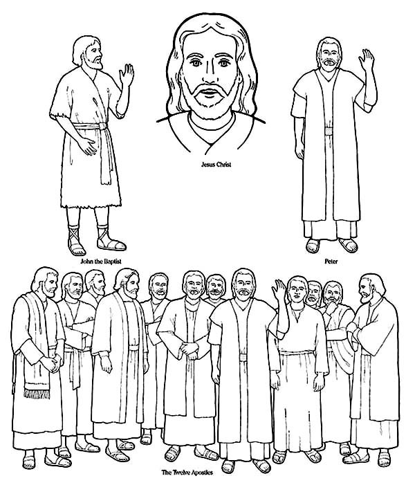 Printable Coloring Pages Of The 12 Disciples
 Jesus 12 Disciples Coloring Page Sketch Coloring Page
