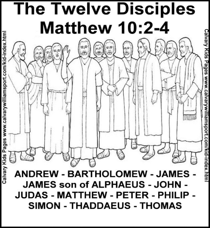 Printable Coloring Pages Of The 12 Disciples
 1000 images about Sunday School Coloring Pages on