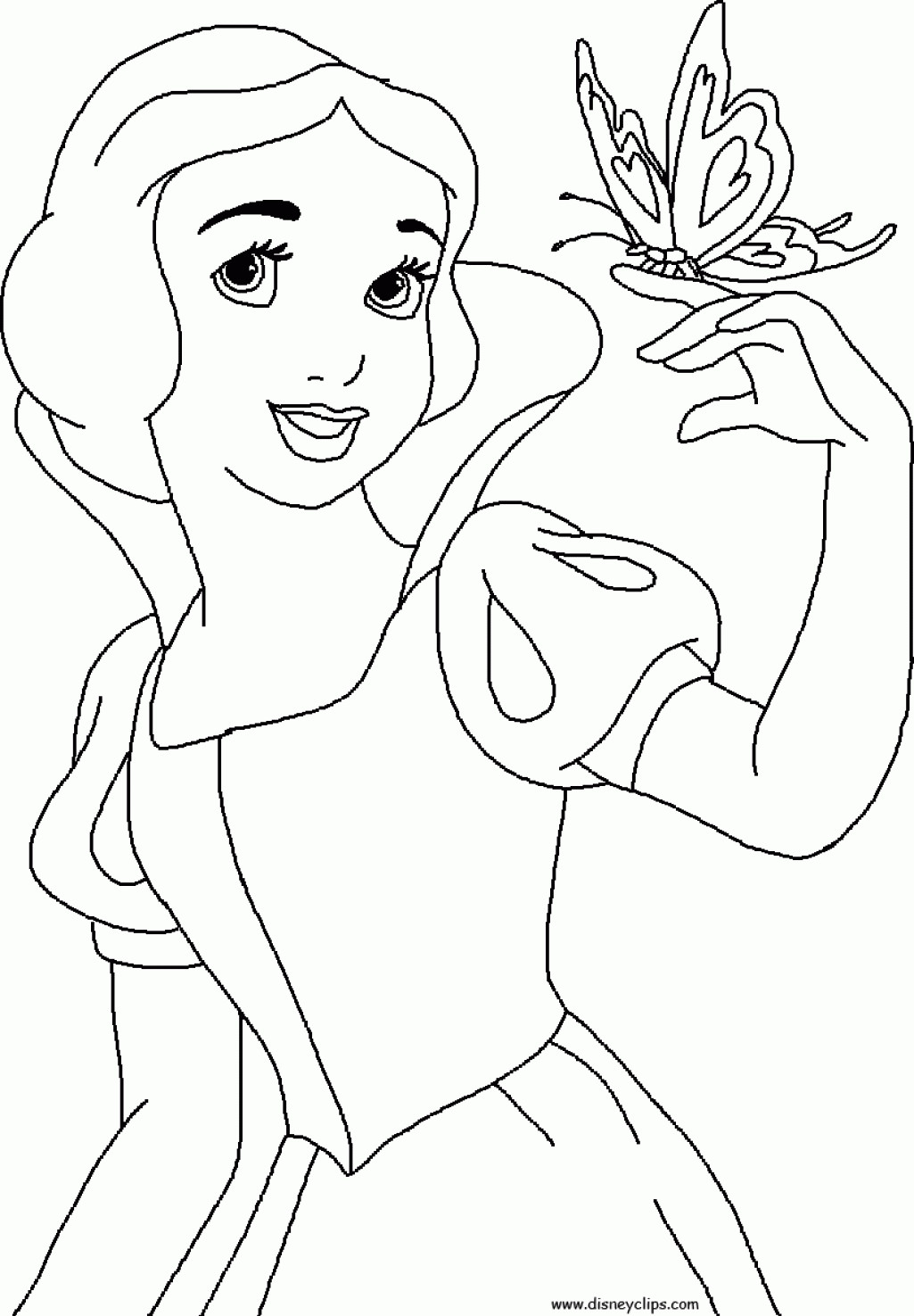 Printable Coloring Sheets Disney
 Free Disney Princess Coloring Pages For You Image 10