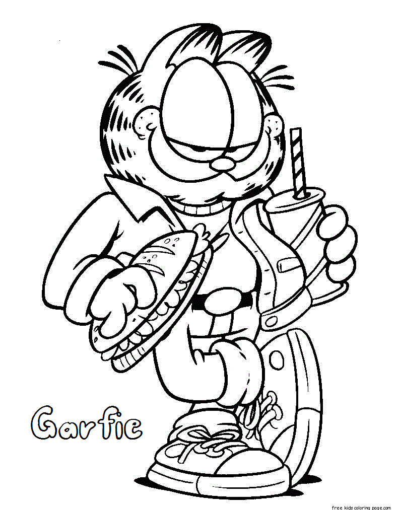 Printable Coloring Sheets Free
 printable garfield and friends coloring pages for kidsFree