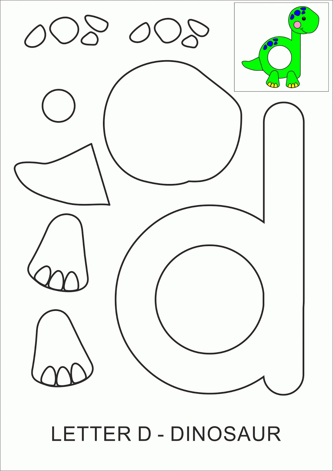 Printable Crafts For Preschoolers
 Letter D Crafts for Preschool Preschool and Kindergarten