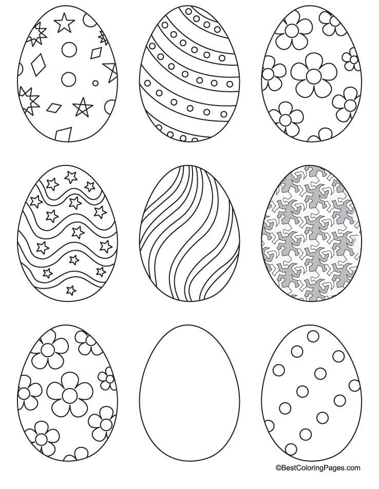 Printable Easter Egg Coloring Pages
 Free Printable Easter Egg Coloring Pages Coloring Home