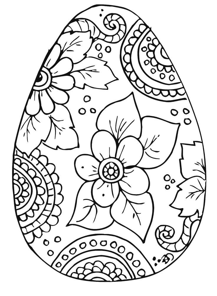 Printable Easter Egg Coloring Pages
 Free Printable Easter Egg Coloring Pages AZ Coloring Pages