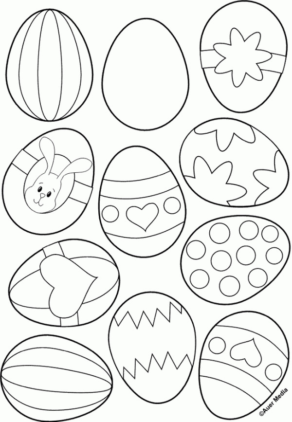 Printable Easter Egg Coloring Pages
 Free Easter Colouring Pages The Organised Housewife