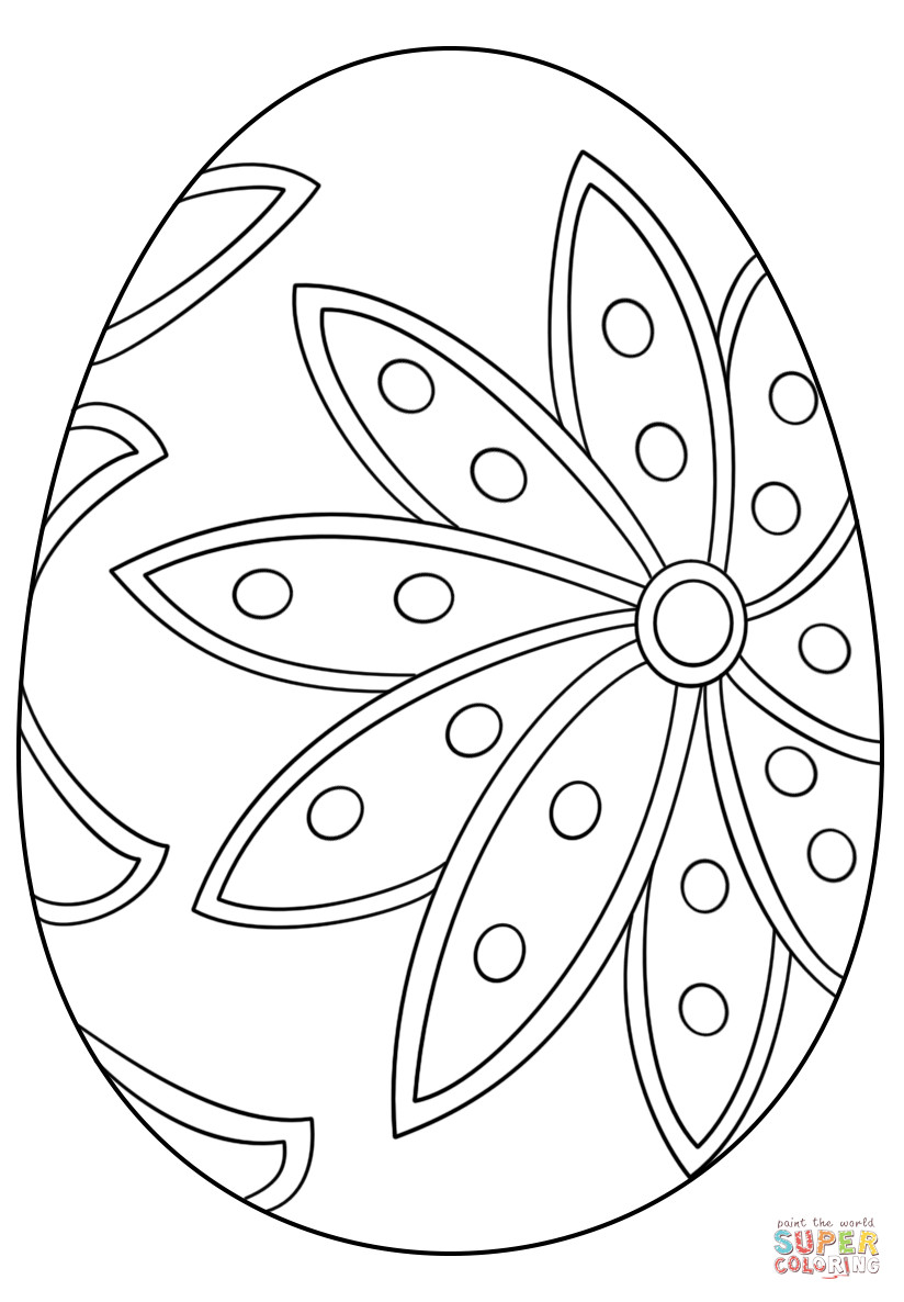 Printable Easter Egg Coloring Pages
 Fancy Easter Egg coloring page