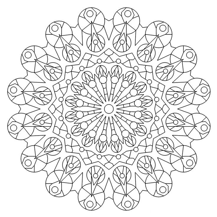 Printable Kaleidoscope Coloring Pages For Teens
 17 Best images about Kaleidoscope on Pinterest
