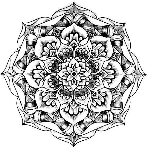 Printable Kaleidoscope Coloring Pages For Teens
 78 images about Zentangle coloring pages on Pinterest