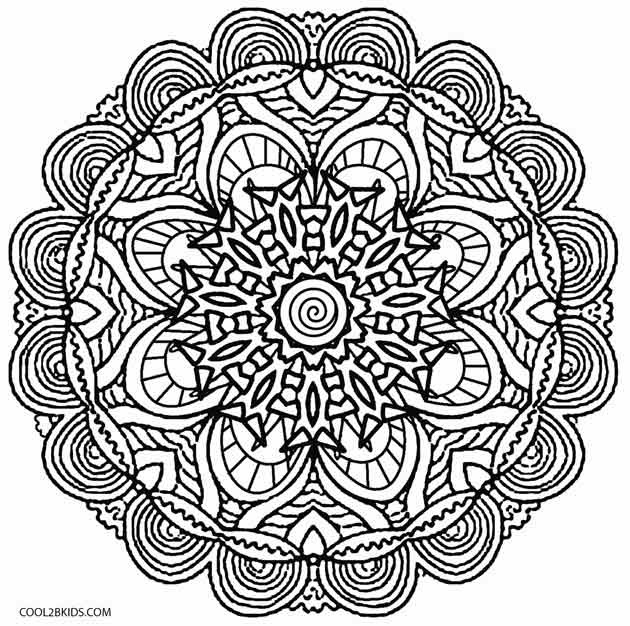 Printable Kaleidoscope Coloring Pages For Teens
 Hard Kaleidoscope Coloring Pages