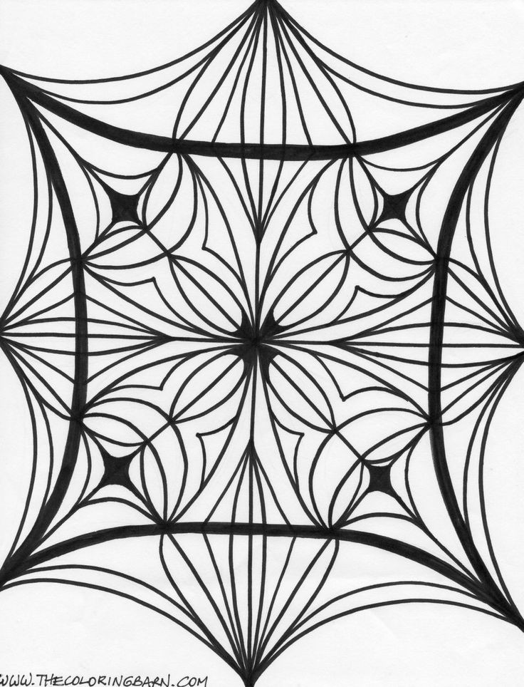 Printable Kaleidoscope Coloring Pages For Teens
 Kaleidoscope Adult Coloring Pages