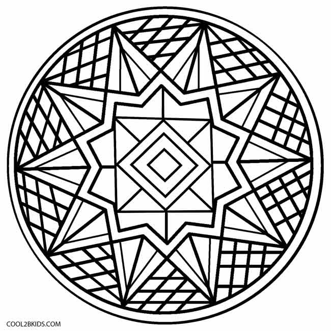 Printable Kaleidoscope Coloring Pages For Teens
 Kaleidoscope Coloring Pages Easy