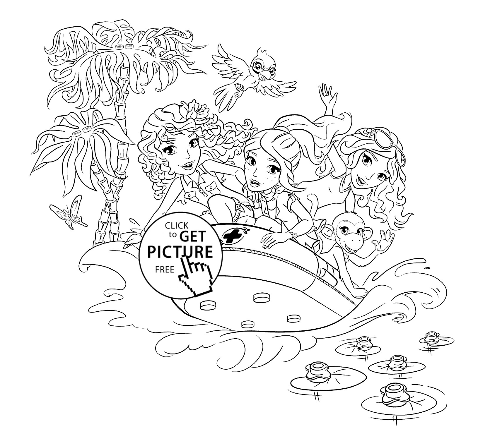 Printable Lego Coloring Sheets For Girls
 Lego rubber boat coloring page for girls printable free