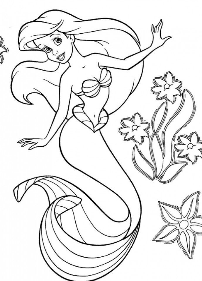 Printable Mermaid Coloring Pages For Girls
 Get This Little Mermaid Coloring Pages Princess Printable