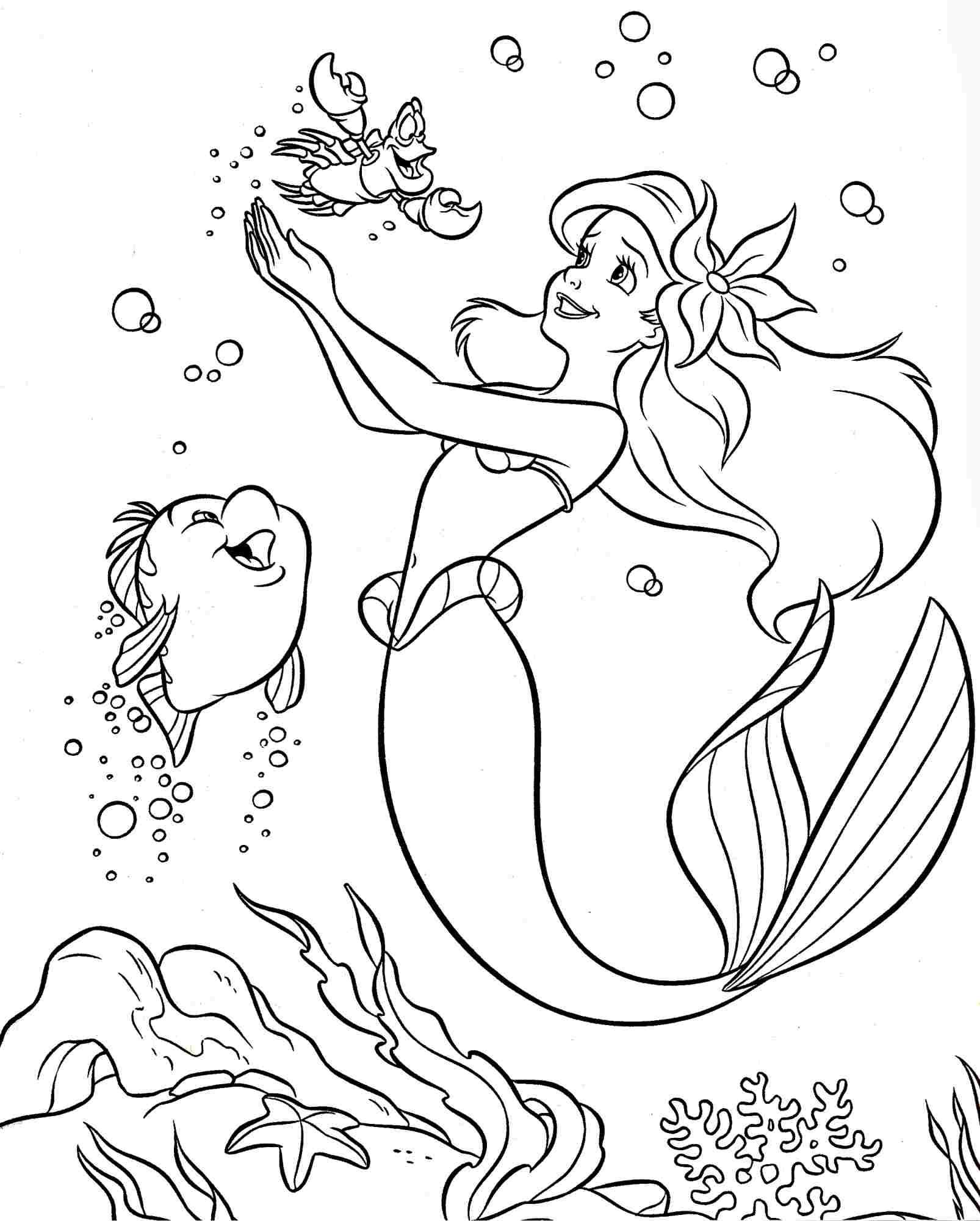 Printable Mermaid Coloring Pages For Girls
 Colouring Pages Coloring Pages Disney Princess Little