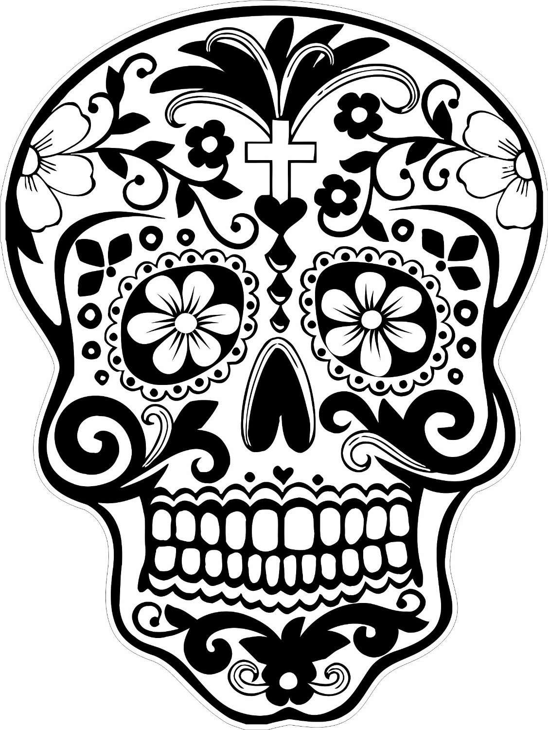 Printable Sugar Skull Coloring Pages
 Sugar Skull Coloring Pages coloringsuite