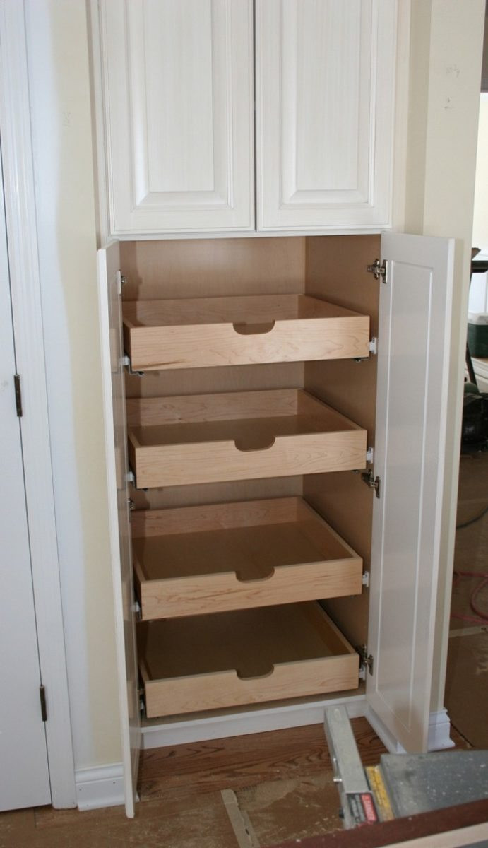 Best ideas about Pull Out Drawers For Kitchen Cabinets
. Save or Pin How to build pull out pantry shelves Now.