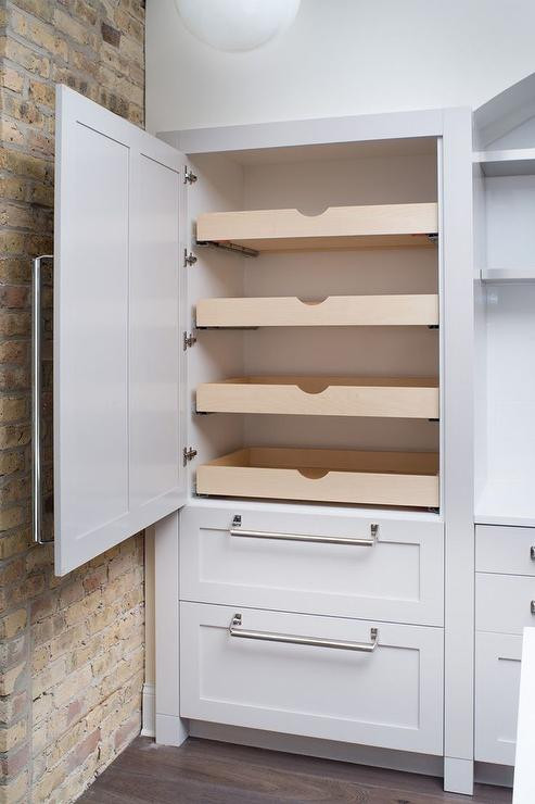 Best ideas about Pull Out Drawers For Pantry
. Save or Pin Hidden Pantry with Stacked Pull Out Shelves Transitional Now.