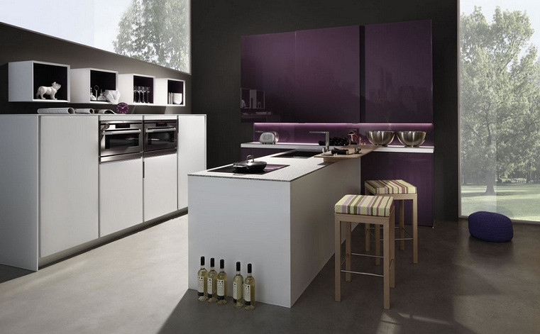 Best ideas about Purple Kitchen Decor
. Save or Pin Purple kitchen decor with purple backsplash lighting Now.