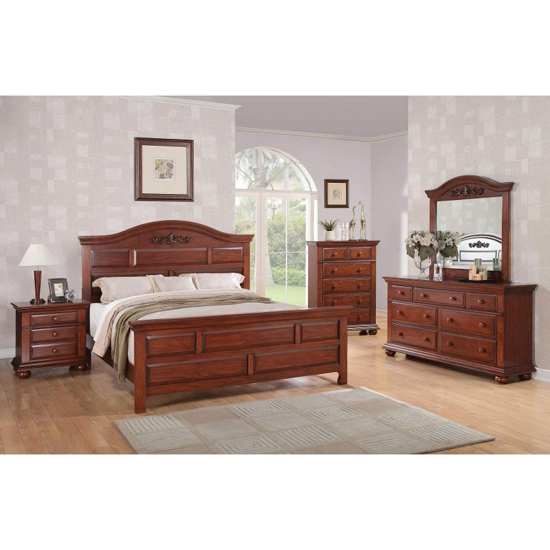 Best ideas about Queen Bedroom Furniture Sets
. Save or Pin Montana Cherry 6 Piece Queen Bedroom Set Now.