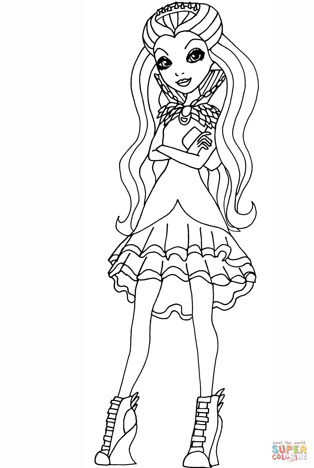 Queen Coloring Pages For Teens
 Coloriage Ever After High Raven Queen