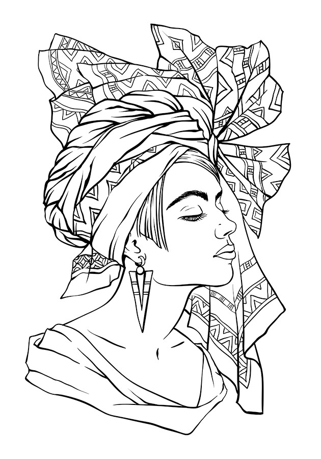 Queen Coloring Pages For Teens
 African Queen Drawing at GetDrawings