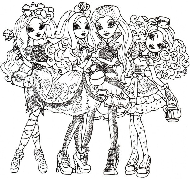 Queen Coloring Pages For Teens
 Coloriage Ever After High à imprimer