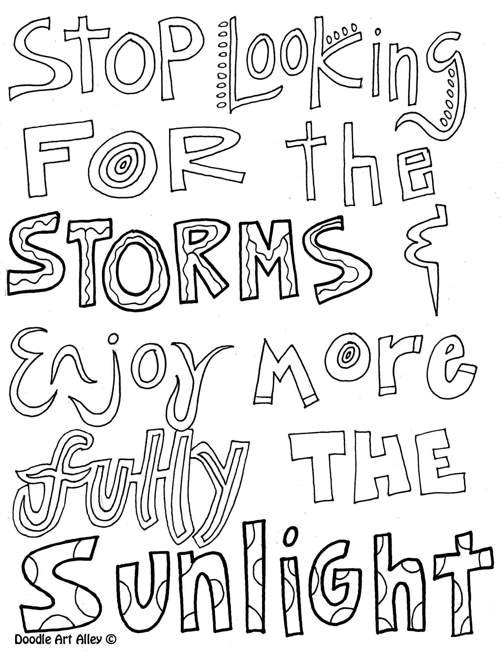 Quote Coloring Pages For Kids
 Positive Coloring Sheets Creative And Inspirational Page