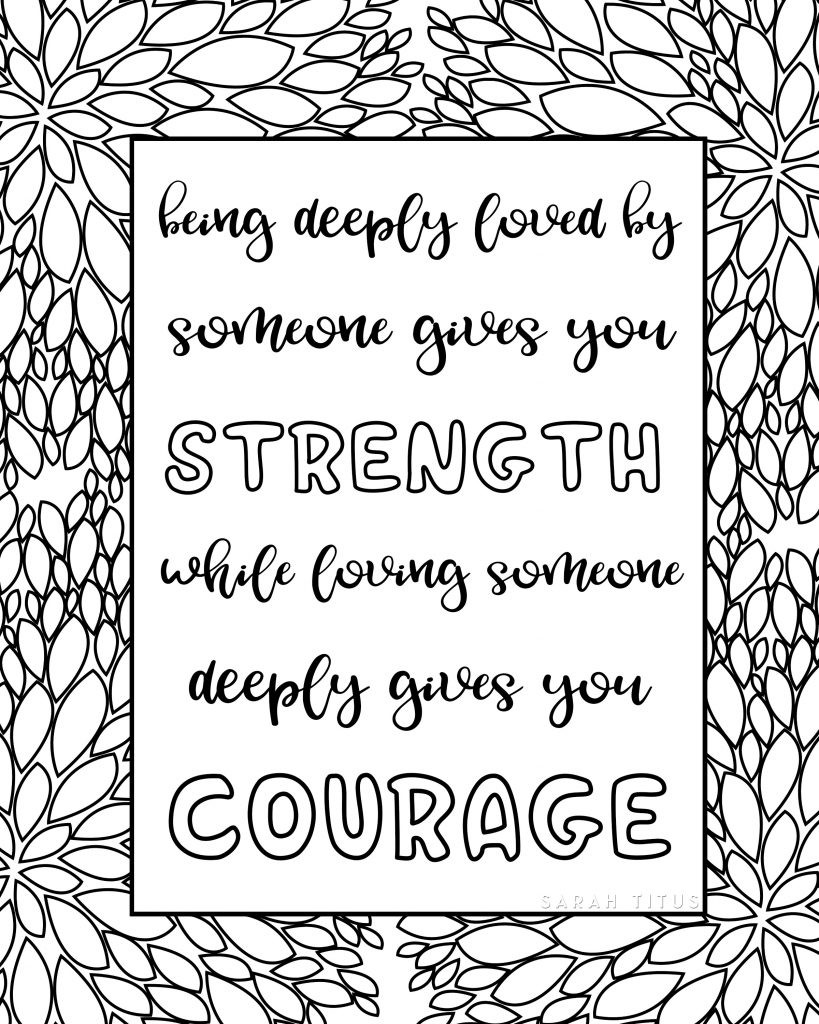Quote Coloring Pages For Kids
 Free Printable Love Quotes Coloring Sheets Sarah Titus