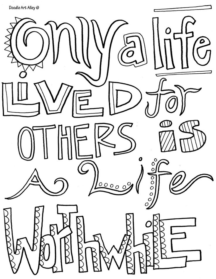 Quote Coloring Pages For Kids
 Printable Coloring Quotes Love QuotesGram