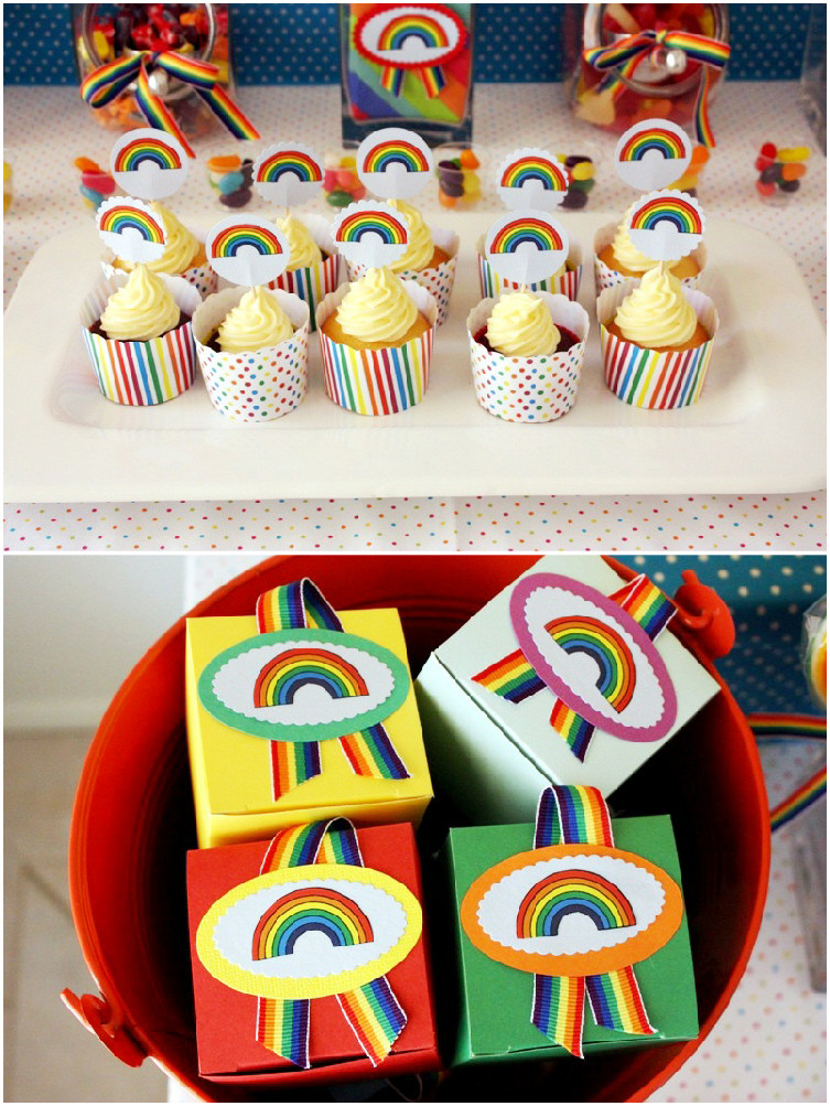 Rainbow Birthday Party Ideas
 A Colorful Rainbow Party and DIY Desserts Table Party