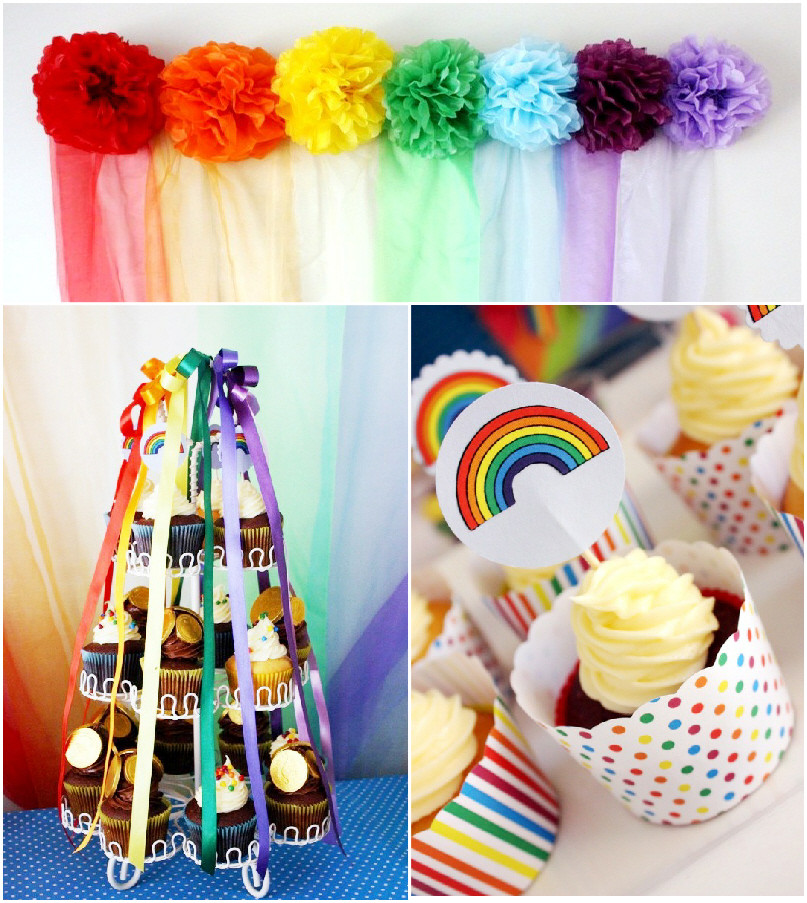 Rainbow Birthday Party Ideas
 A Colorful Rainbow Party and DIY Desserts Table Party