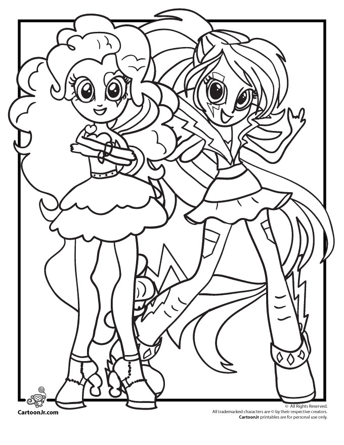Rainbow Rock Coloring Pages
 My Little Pony Equestria Girl Rainbow Rocks Coloring Pages
