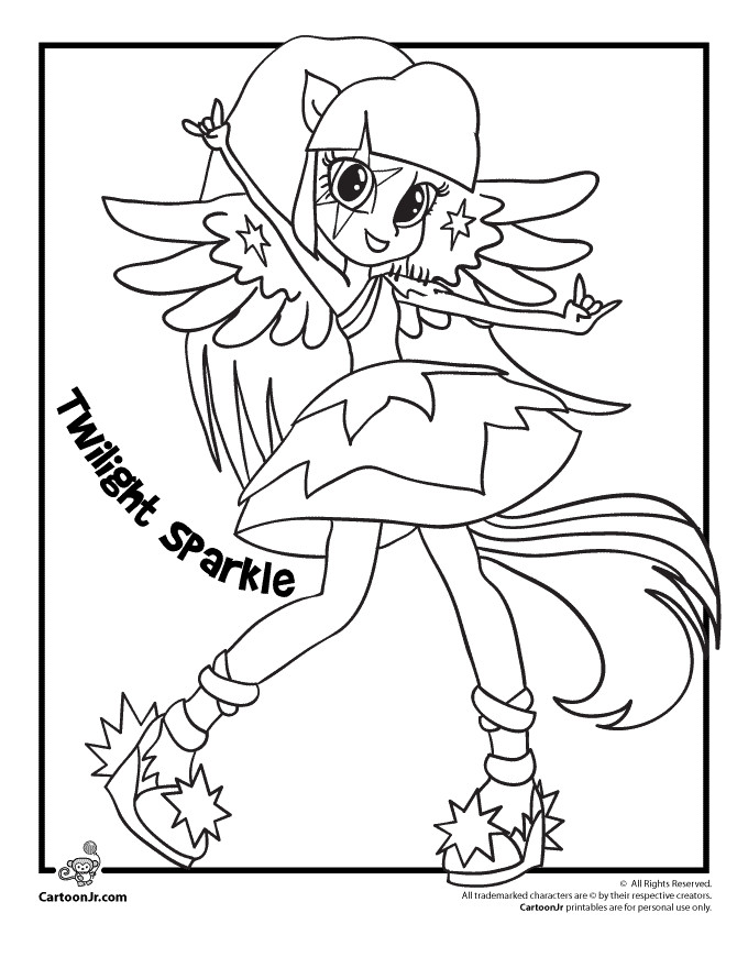 Rainbow Rock Coloring Pages
 Twilight Sparkle Equestria Girls Coloring Pages Coloring