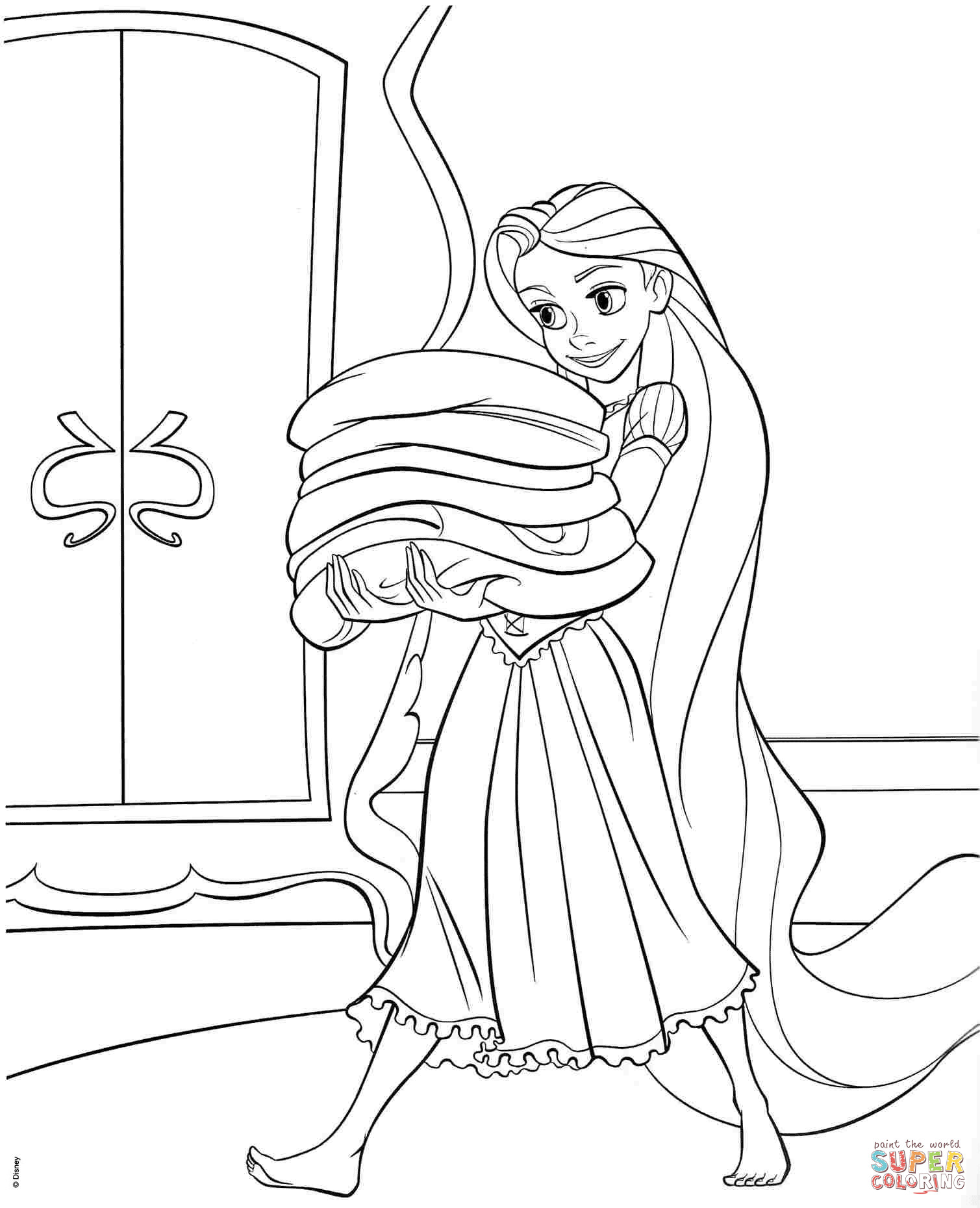 Rapunzel Coloring Pages
 Tangled Rapunzel coloring page