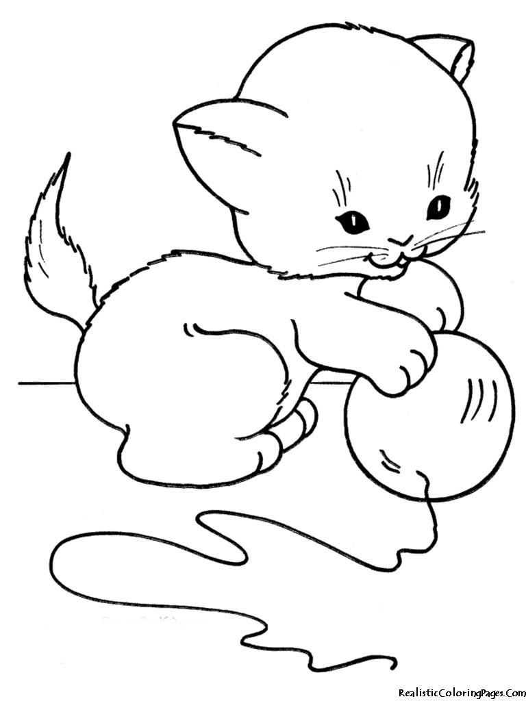 Real Kitten Coloring Sheets For Girls
 Realistic Coloring Pages Cats