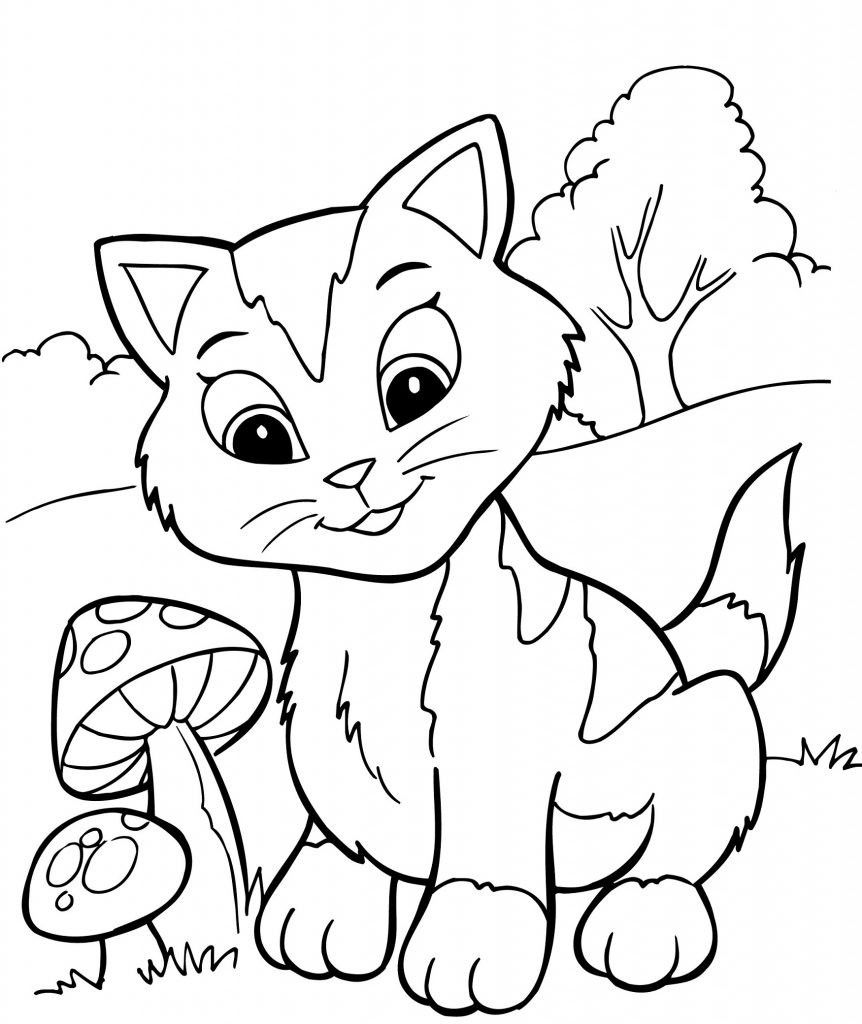Real Kitten Coloring Sheets For Girls
 Free Printable Kitten Coloring Pages For Kids Best